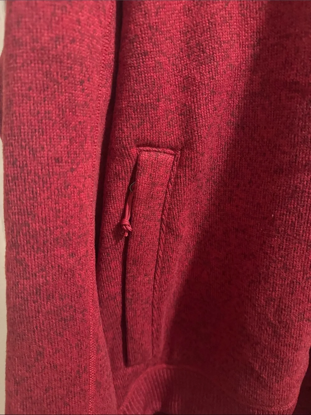 The North Face Men’s Burgundy Red Zip-Up Fleece Hoodie